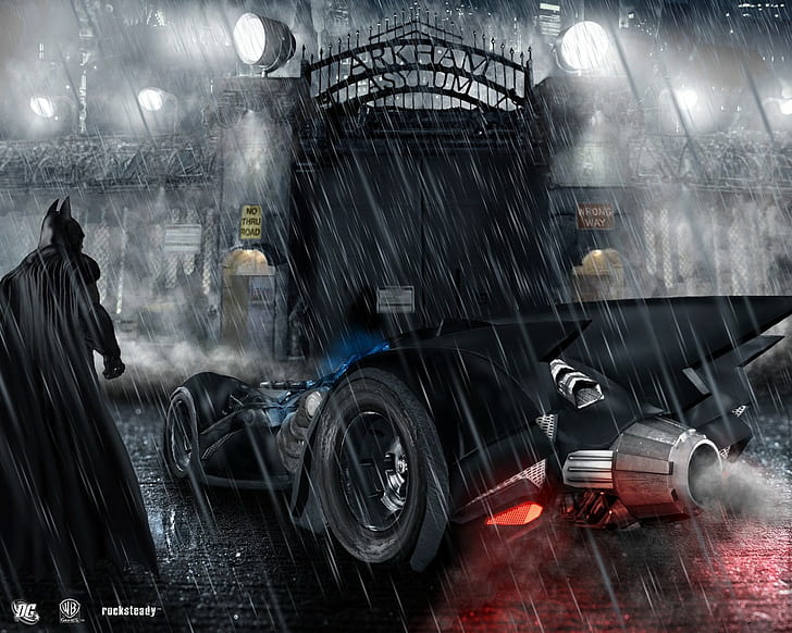 Batman: Arkham Asylum Rain Batman HD, batman wallpaper, video games