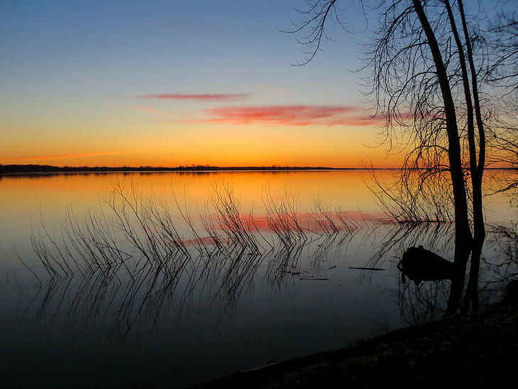 body of water during the horizon, Morning, Colors, Couleurs, matin