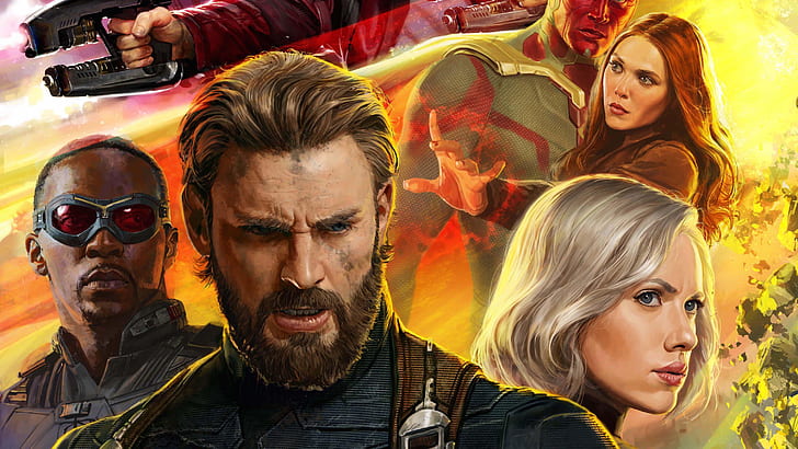 Movie, Avengers: Infinity War, Anthony Mackie, Black Widow, HD wallpaper