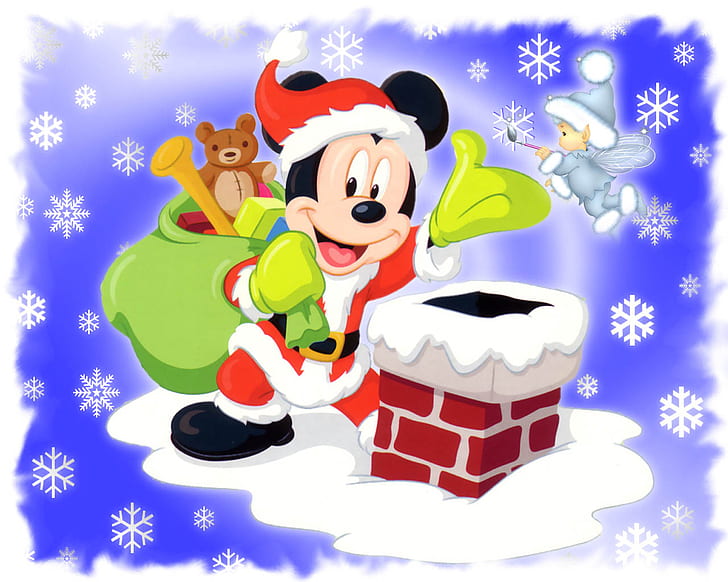 HD wallpaper: Mickey Mouse Santa HD, christmas | Wallpaper Flare