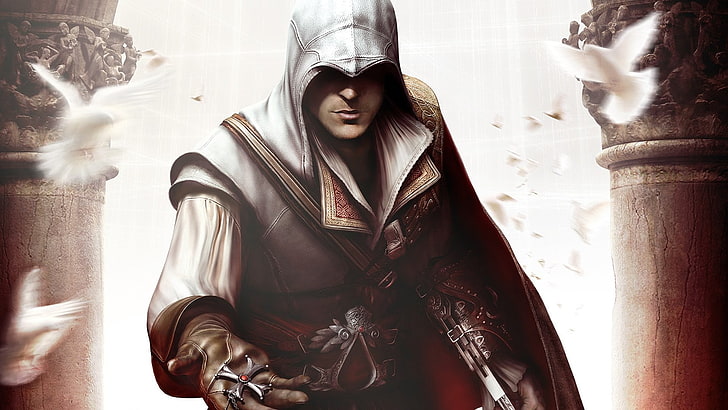 male character illustration, Assassin's Creed: Brotherhood, video games