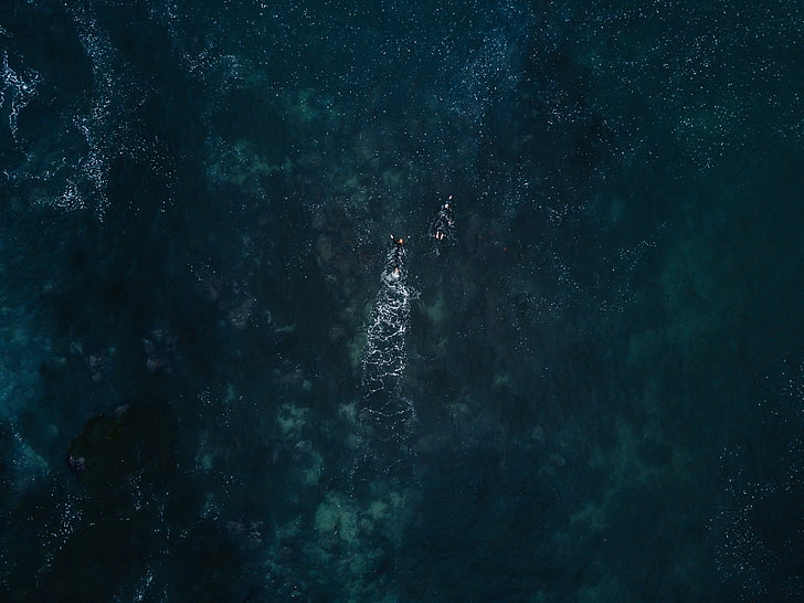 nature, water, drone photo, aerial view, swimming, sea, nautical vessel, HD wallpaper