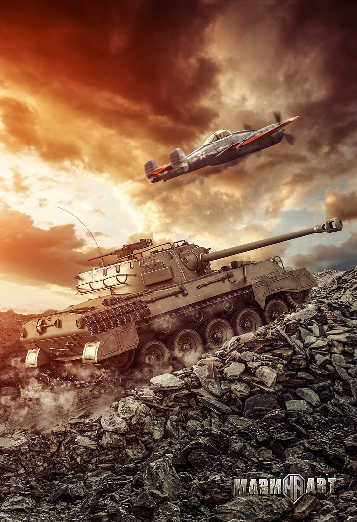 Marmhart digital wallpaper, World of Tanks, wargaming, video games, HD wallpaper