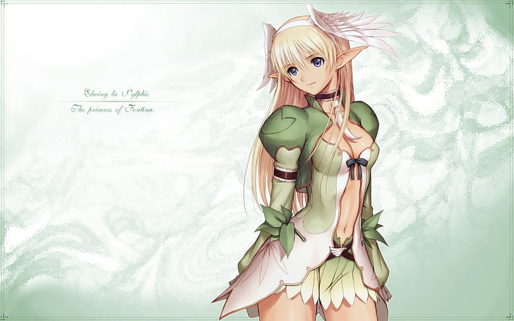 Anime Shining Tears X Wind Elwyn Tony Taka HD, animated female elf, HD wallpaper