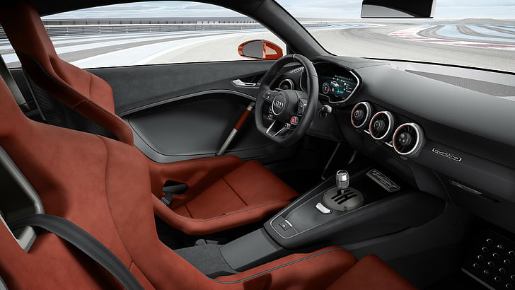 Audi TT Clubsport Turbo, concept, sports car, racing, interior, HD wallpaper