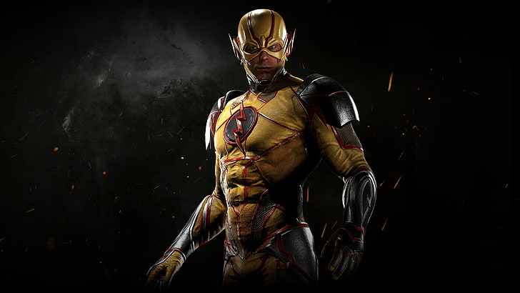 injustice 2, ps games, 2017 games, reverse flash, hd, one person, HD wallpaper
