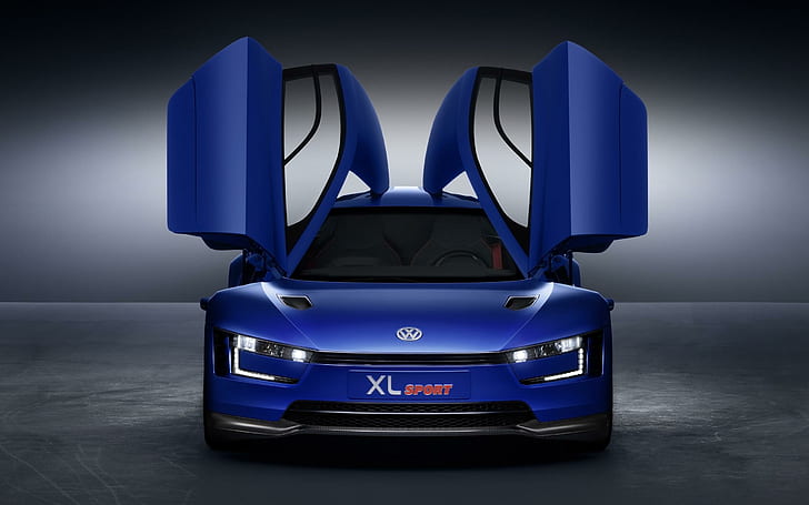 2014 Volkswagen XL Sport Concept 6, blue xl sport car, cars, HD wallpaper