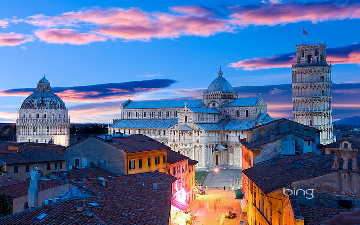 Pisa, Italy, the Cathedral, piazza de miracoli in italy, the sky