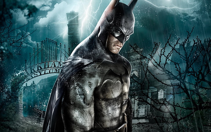 Batman wallpaper, Batman: Arkham Asylum, artwork, video games, HD wallpaper