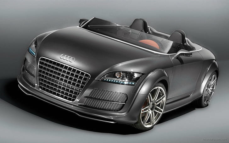Audi TT Clubsport, black audi convertible, cars