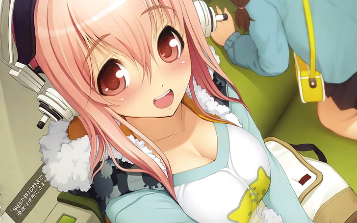 girl anime eyes young-HD Desktop Wallpaper, pink haired female anime wallpaper, HD wallpaper