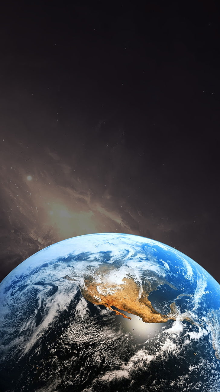Earth, planet, portrait display, space art, planet earth, planet - space