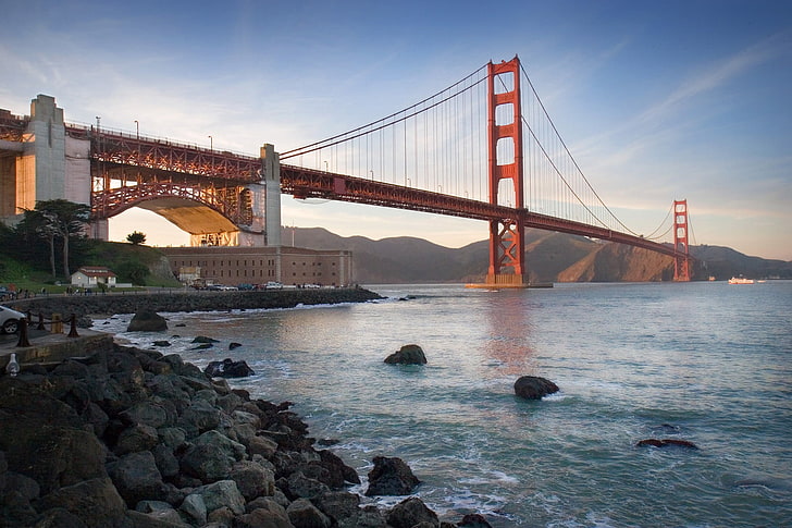 Golden Gate Bridge, San Francisco, bridge - man made structure, HD wallpaper