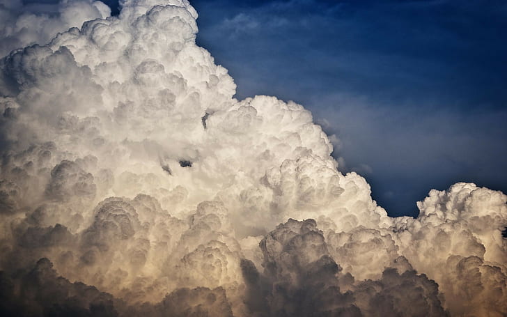 clouds, nature, sky, aerial view