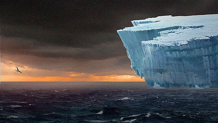 iceberg top of body of water, How to Train Your Dragon, concept art