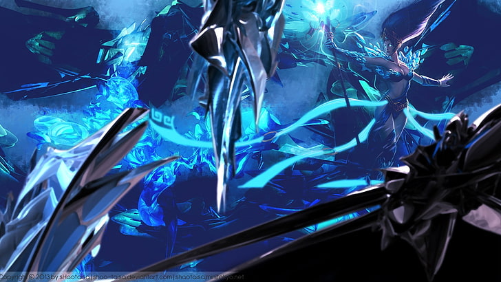 anime character digital wallpaper, League of Legends, Janna (League of Legends)