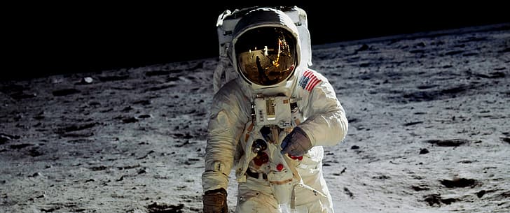 Buzz aldrin, Moon, Apollo 11, space travel, historic, HD wallpaper