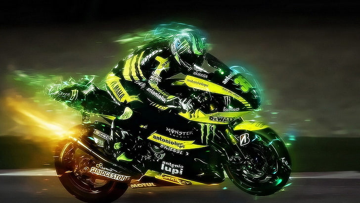 HD wallpaper: motorcycle rider sticker, Monster Energy, Yamaha, motion,  helmet | Wallpaper Flare