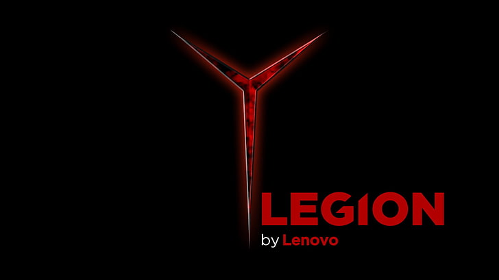 Lenovo, lenovo legion, PC gaming, red, illuminated, black background HD wallpaper