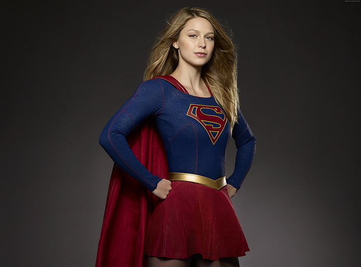 Best TV Series, Supergirl, Melissa Benoist, studio shot, one person, HD wallpaper