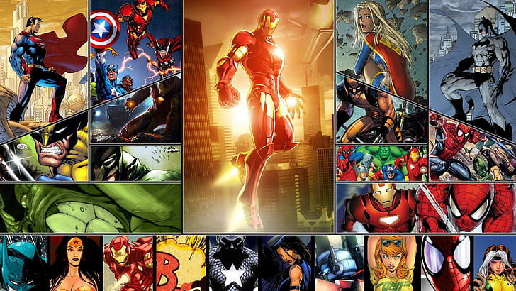 Comics superheroes, marvel superheroes poster, 1920x1080, batman, HD wallpaper