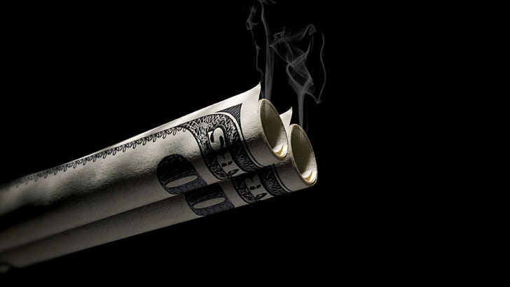 HD wallpaper: money, swag, cigarette, dollar, cash, black, black background  | Wallpaper Flare