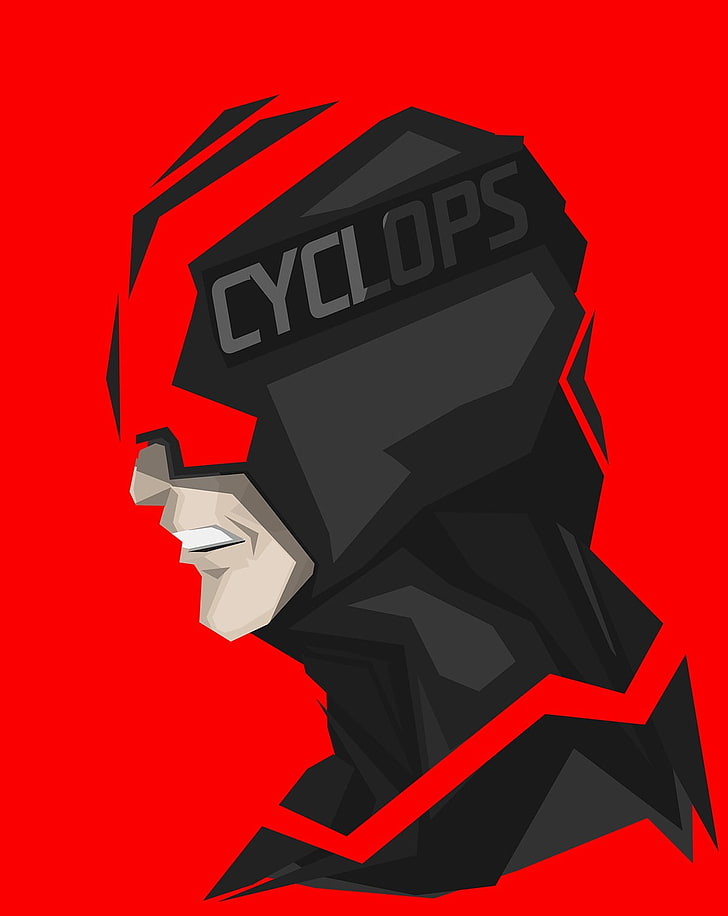 Cyclops painting, Bosslogic, Marvel Comics, red, communication