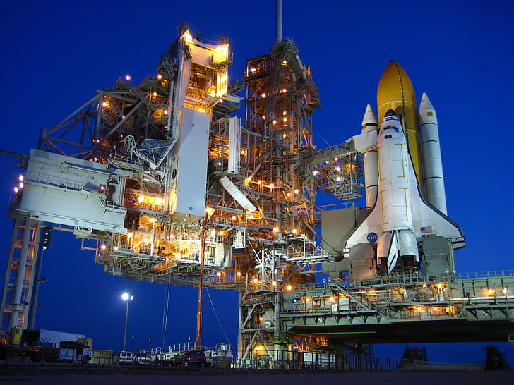Space Shuttle Launchpad Night Shuttle HD