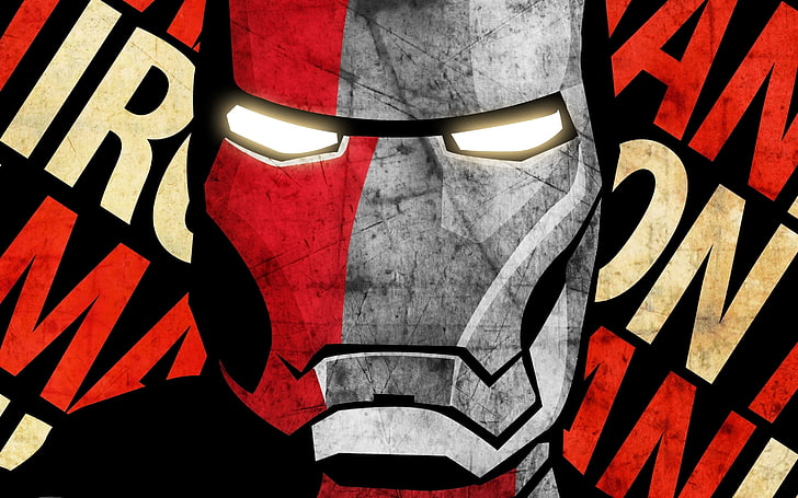 Iron Man illustration, comics, superhero, Marvel Comics, red, HD wallpaper
