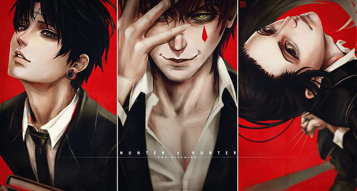 anime, Illumi, Hunter x Hunter, Hisoka, Chrollo Lucifer HD wallpaper