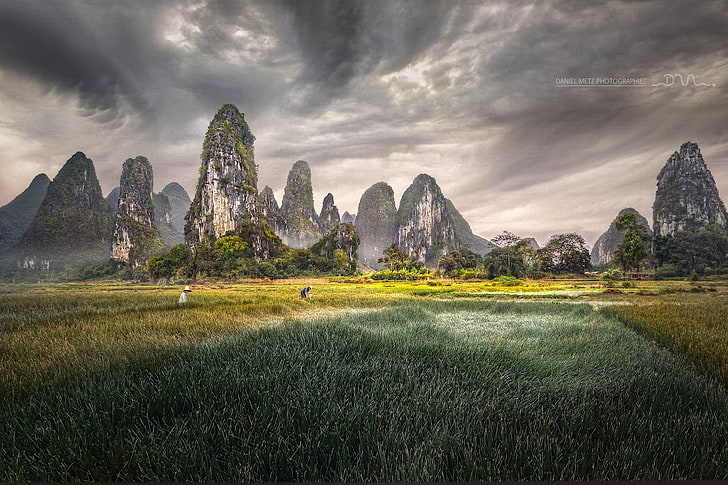 landscape, nature, China, sky, environment, cloud - sky, grass, HD wallpaper