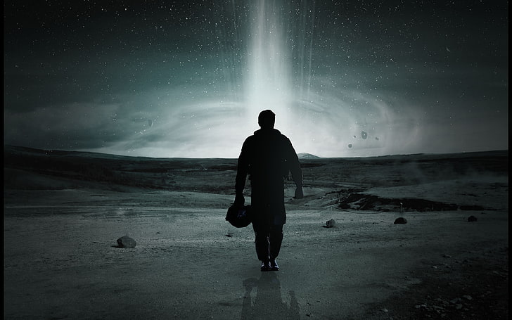 Christopher Nolan's Interstellar, one person, rear view, full length