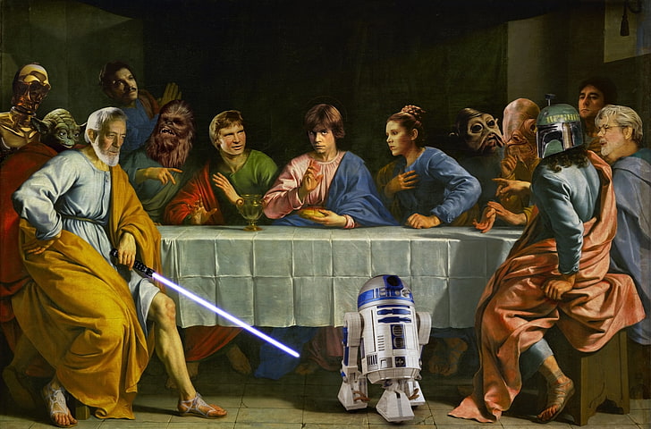 Star Wars The Last Supper painting, heroes, the trick, people, HD wallpaper
