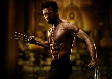 Hd Wallpaper Wolverine Poster Hugh Jackman Logan The Wolverine Muscular Build Wallpaper Flare