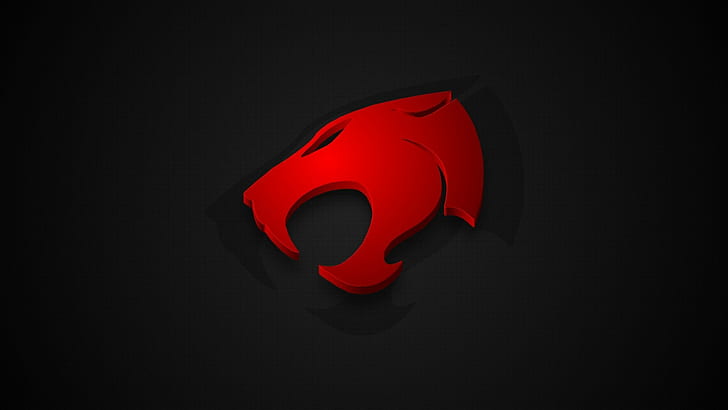 thundercats logo dark background, red, black background, no people, HD wallpaper