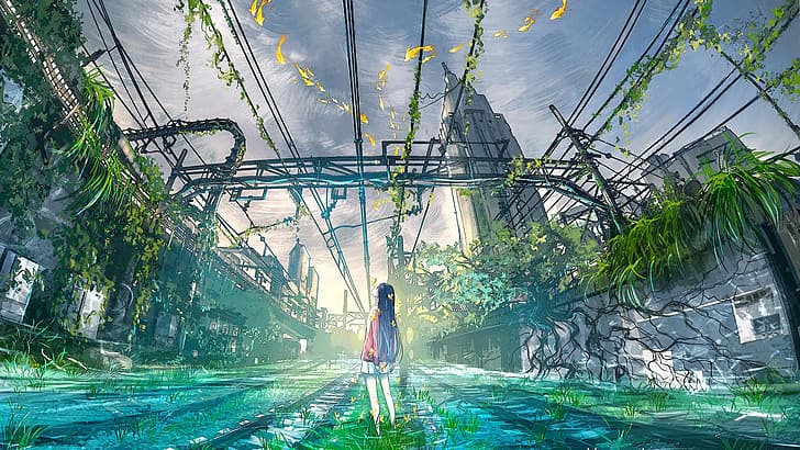 HD wallpaper: future forest city, sky | Wallpaper Flare