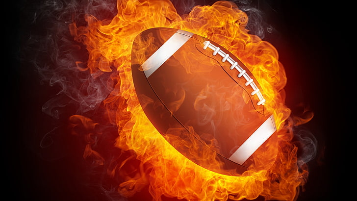 flame, fire, heat, football, american football, burning, fire - natural phenomenon
