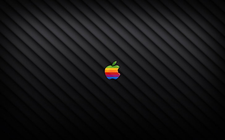 Apple logo, Technology, Apple Inc., no people, multi colored, HD wallpaper