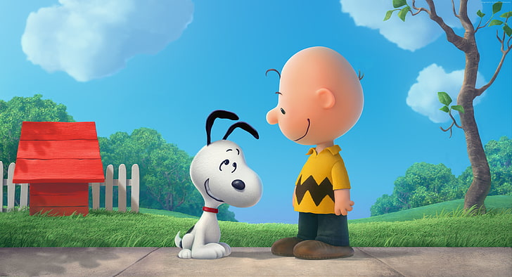 The Peanuts Movie, Charlie Brown, Snoopy, sky, nature, plant, HD wallpaper
