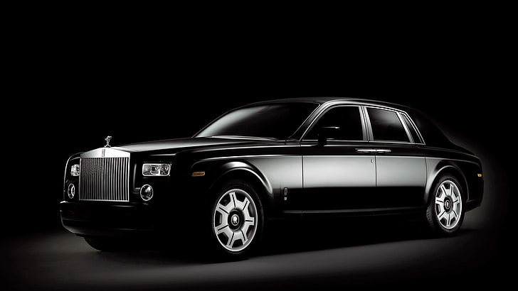 black sedan, Rolls-Royce, Rolls-Royce Phantom, vehicle, black cars