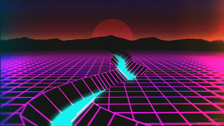1920x1080 px neon New Retro Wave synthwave Entertainment TV Series HD Art