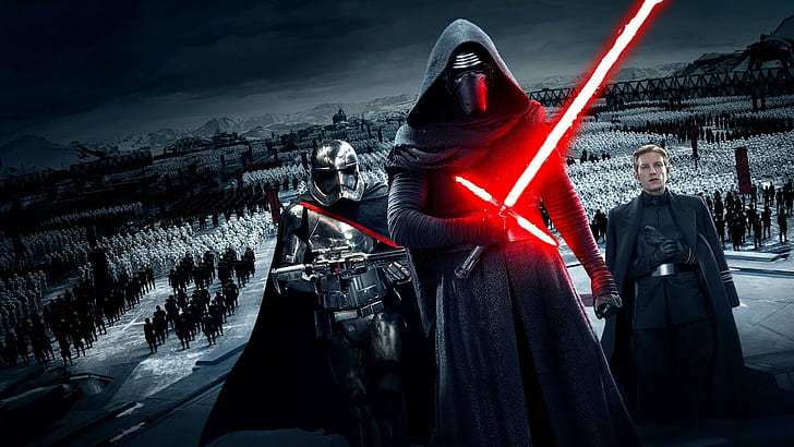 Star Wars, Kylo Ren, Star Wars: The Force Awakens, movies, lightsaber, HD wallpaper