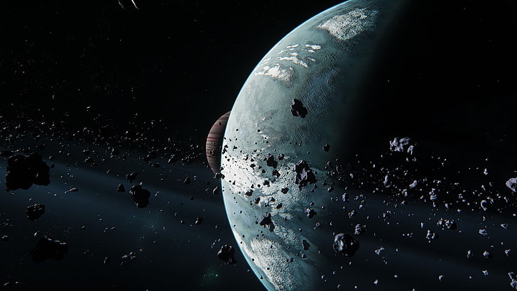 planet wallpaper, Star Citizen, video games, space, night, no people, HD wallpaper