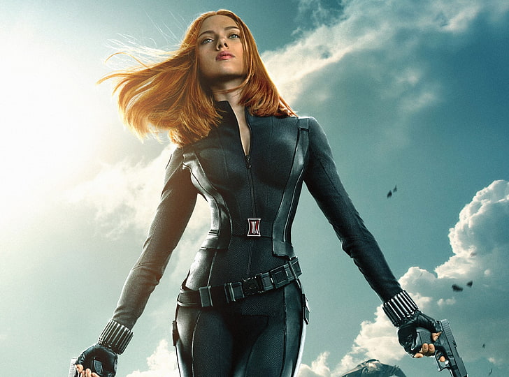 Download Cool Scarlett Johansson As Black Widow Iphone Wallpaper   Wallpaperscom