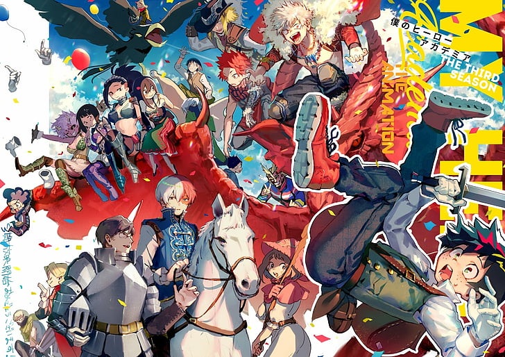 Anime, My Hero Academia, All Might, Denki Kaminari, Eijiro Kirishima, HD wallpaper