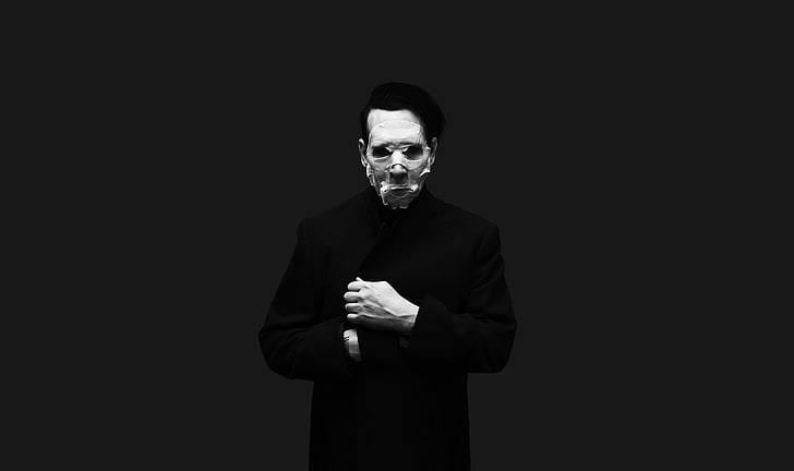 man wearing mask poster, album, the contractor, Marilyn Manson, HD wallpaper
