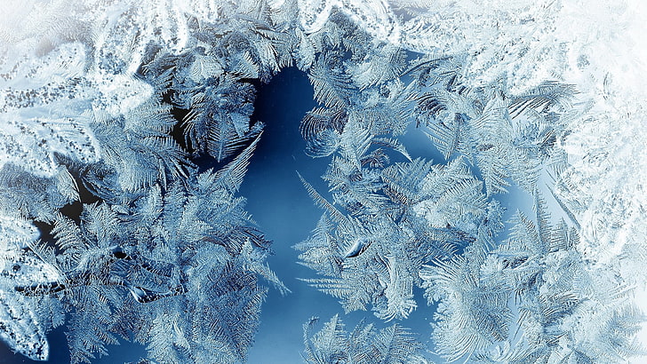 frosted glass  picture, cold temperature, winter, ice, snow, HD wallpaper