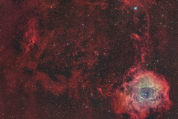 space, stars, Rosette Nebula