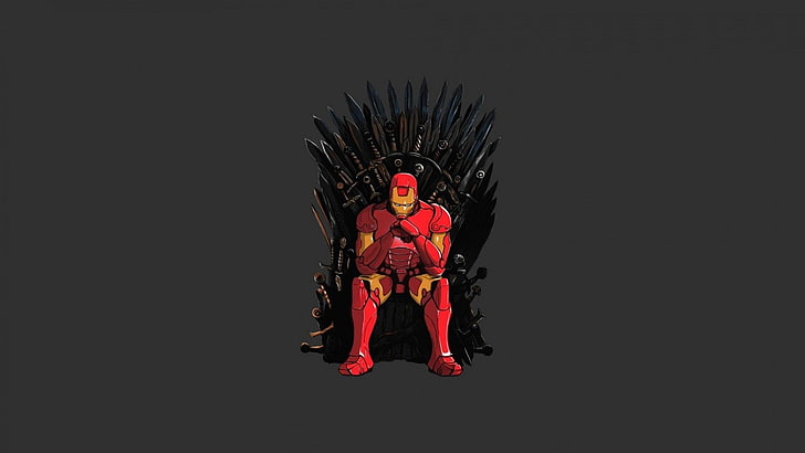 Iron Man, Iron Throne, crossover, Game of Thrones, HD wallpaper