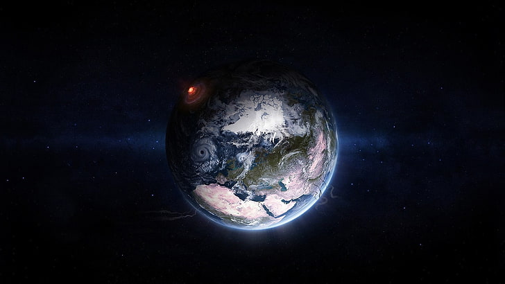 earth illustration, planet, space, stars, astronomy, planet - space